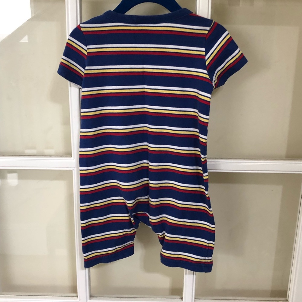 Hanna Andersson Romper Shorts UNI Blue 12-18M - Picture 7 of 8